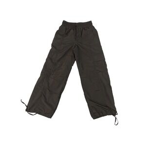 Aeropostale Womens Utility Straight Leg Cargo Pants Black Nylon Tech Small